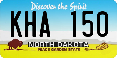 ND license plate KHA150