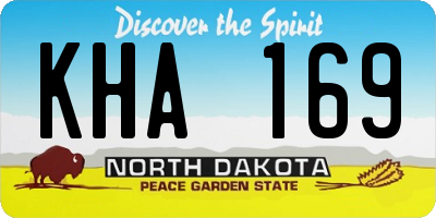 ND license plate KHA169