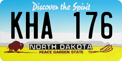 ND license plate KHA176
