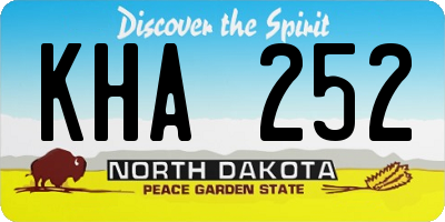 ND license plate KHA252