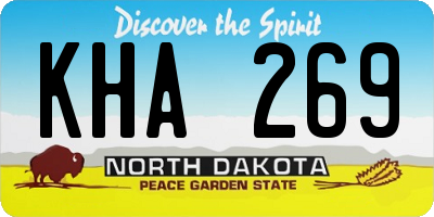 ND license plate KHA269