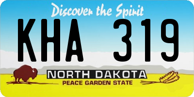 ND license plate KHA319