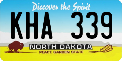 ND license plate KHA339