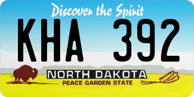 ND license plate KHA392