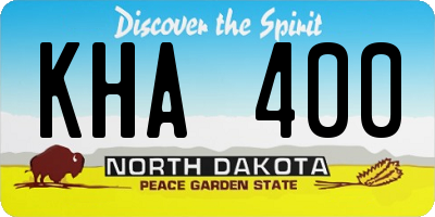 ND license plate KHA400