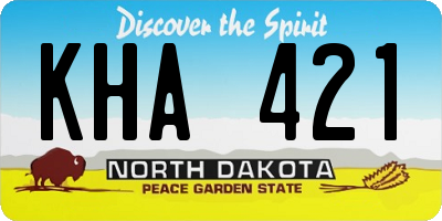 ND license plate KHA421