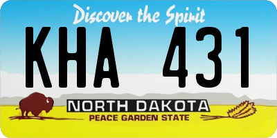 ND license plate KHA431