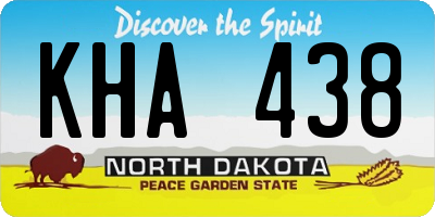 ND license plate KHA438