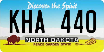 ND license plate KHA440