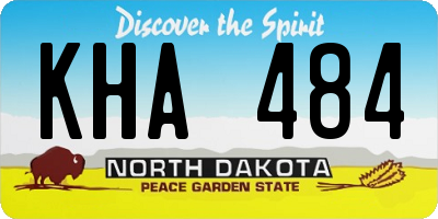 ND license plate KHA484
