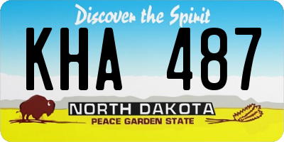 ND license plate KHA487