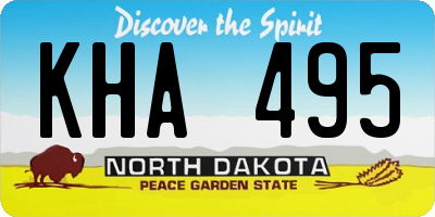 ND license plate KHA495