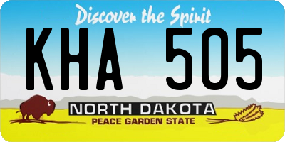 ND license plate KHA505