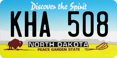 ND license plate KHA508