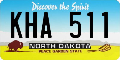 ND license plate KHA511