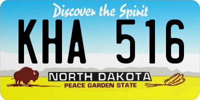 ND license plate KHA516