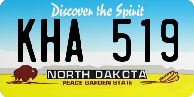 ND license plate KHA519