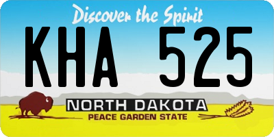ND license plate KHA525