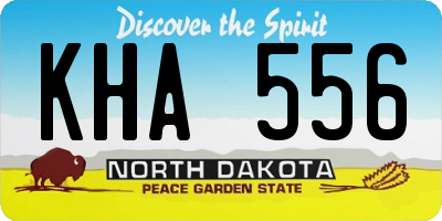 ND license plate KHA556