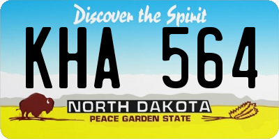 ND license plate KHA564