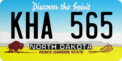 ND license plate KHA565