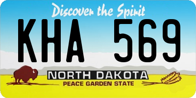 ND license plate KHA569