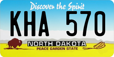 ND license plate KHA570
