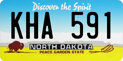 ND license plate KHA591