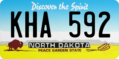 ND license plate KHA592