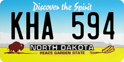 ND license plate KHA594