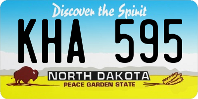 ND license plate KHA595