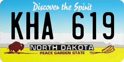 ND license plate KHA619