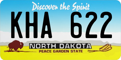 ND license plate KHA622