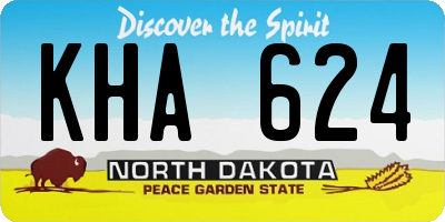 ND license plate KHA624