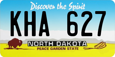 ND license plate KHA627
