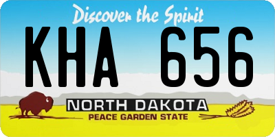 ND license plate KHA656
