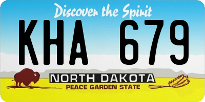 ND license plate KHA679