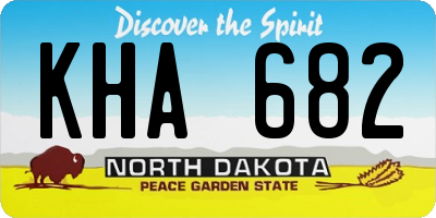 ND license plate KHA682