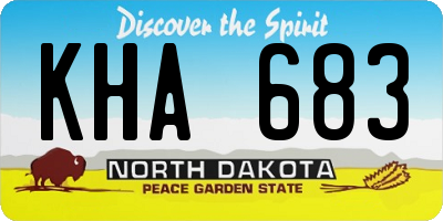 ND license plate KHA683