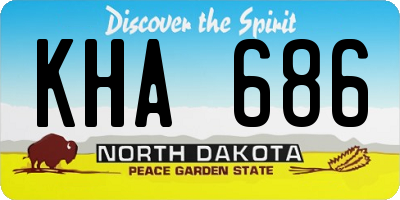 ND license plate KHA686