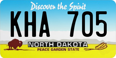 ND license plate KHA705