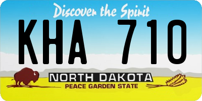ND license plate KHA710