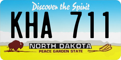 ND license plate KHA711