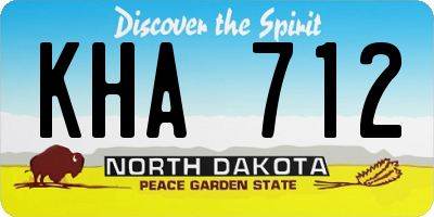ND license plate KHA712