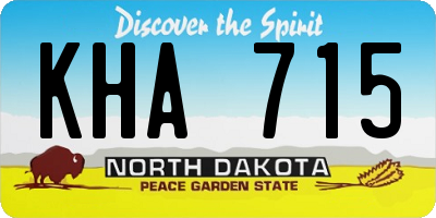 ND license plate KHA715