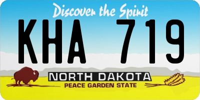 ND license plate KHA719