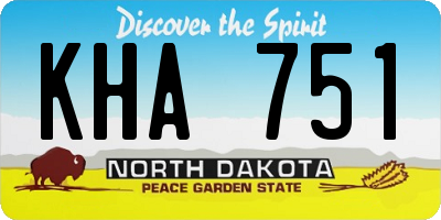 ND license plate KHA751