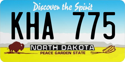 ND license plate KHA775