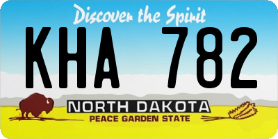 ND license plate KHA782