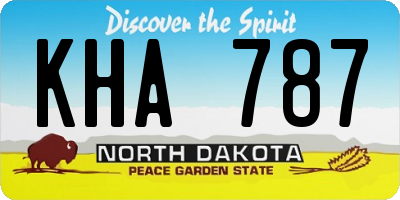 ND license plate KHA787